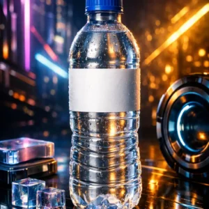 Botella de agua fría