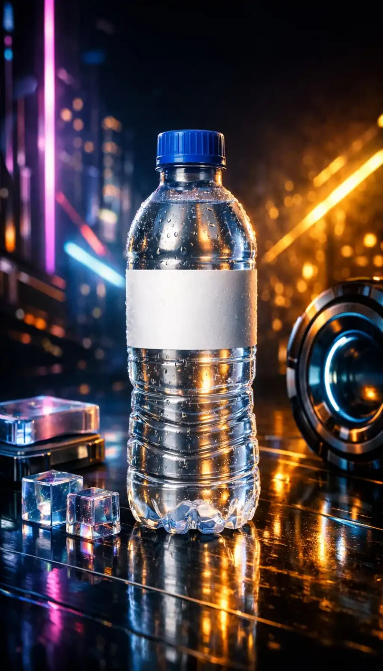 Botella de agua fría