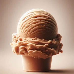 Helado de avellana delicioso.