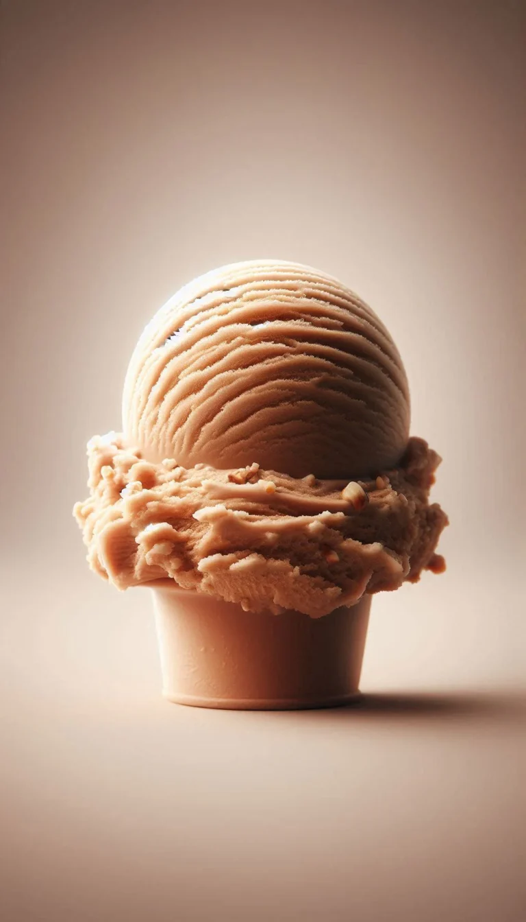Helado de avellana delicioso.
